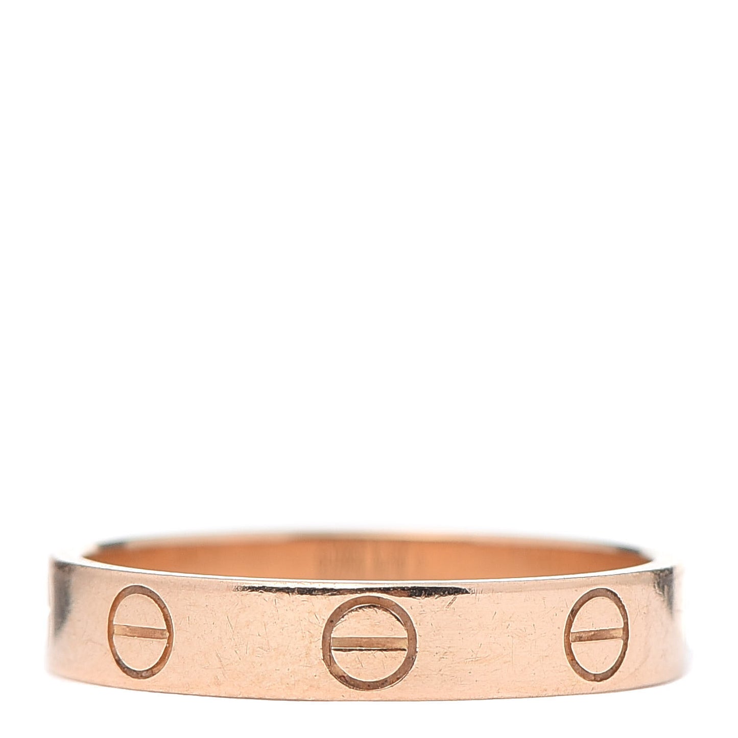 18K Pink Gold 3.5mm LOVE Wedding Band Ring 55 7.25