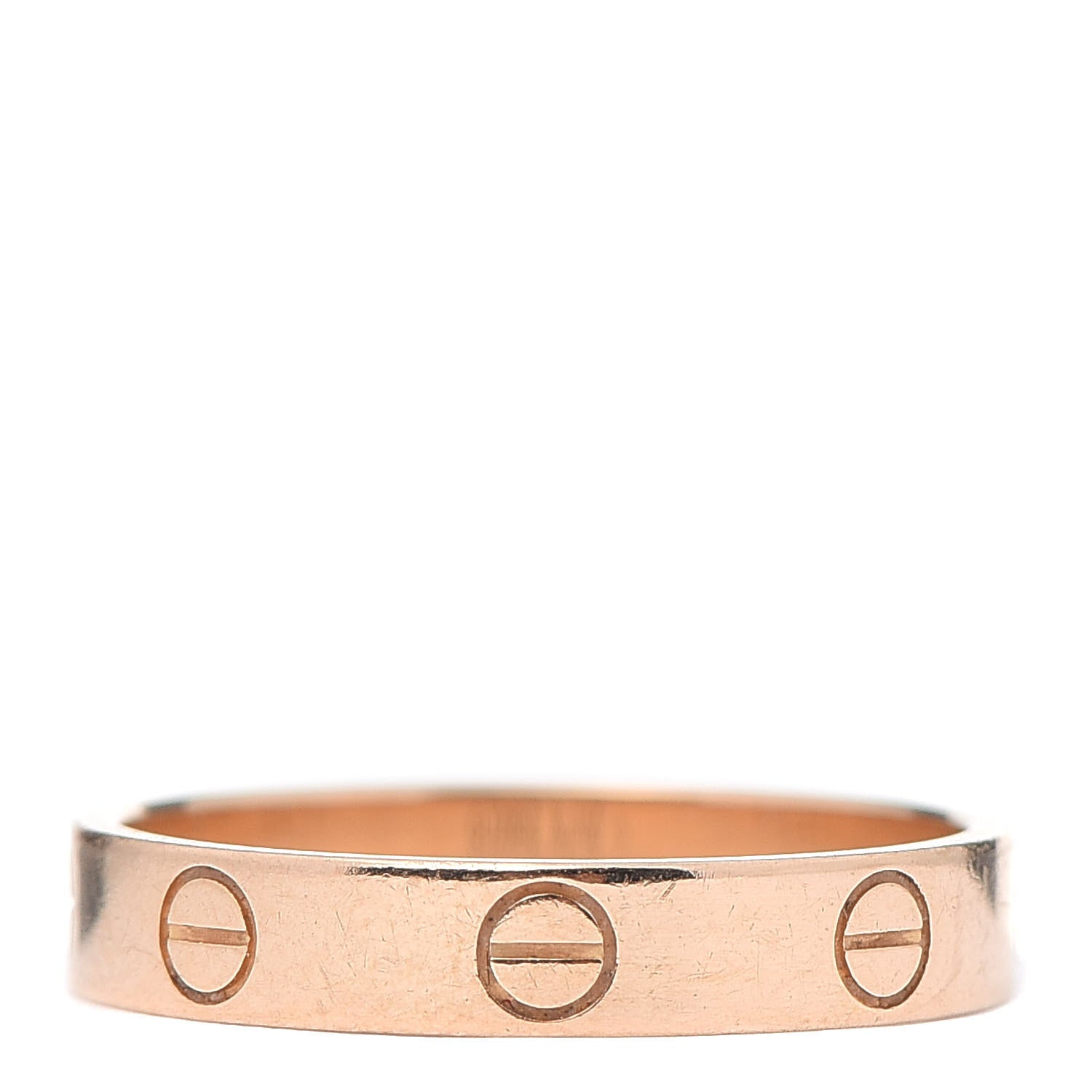 Cartier 18K Pink Gold 3.5mm LOVE Wedding Band Ring 55 7.25 3 of 6