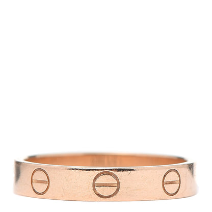 Cartier 18K Pink Gold 3.5mm LOVE Wedding Band Ring 55 7.25 3 of 6