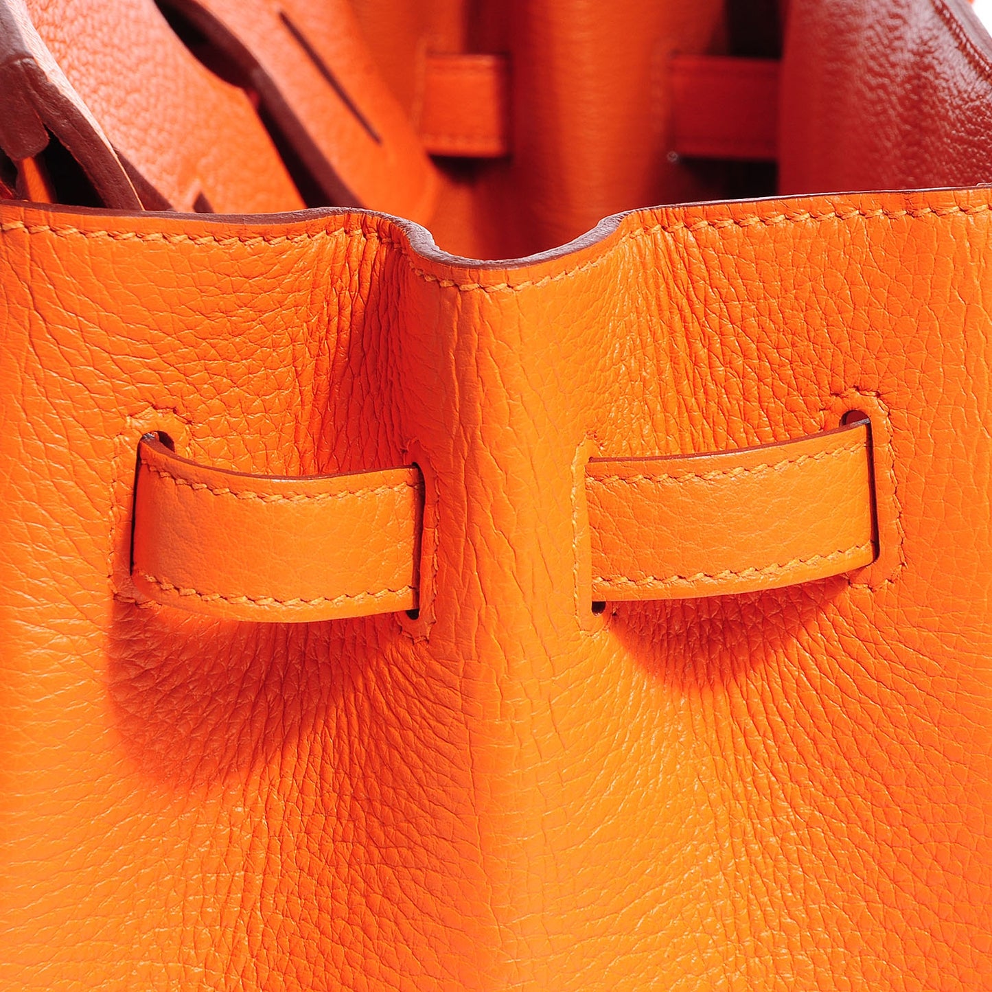 Taurillon Clemence Birkin 35 Feu Orange