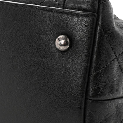 Chanel Calfskin Quilted Large Coco Pleats Tote Black 24 of 34