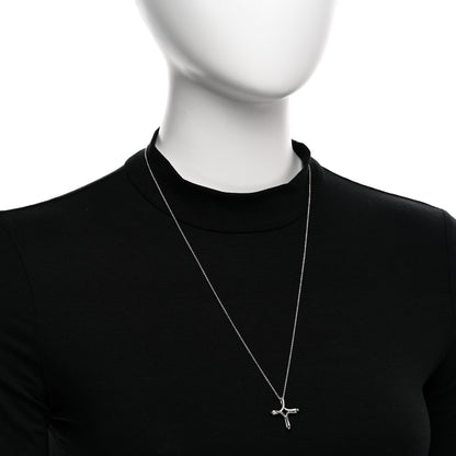 Tiffany Sterling Silver Elsa Peretti Infinity Cross Pendant Necklace 2 of 4