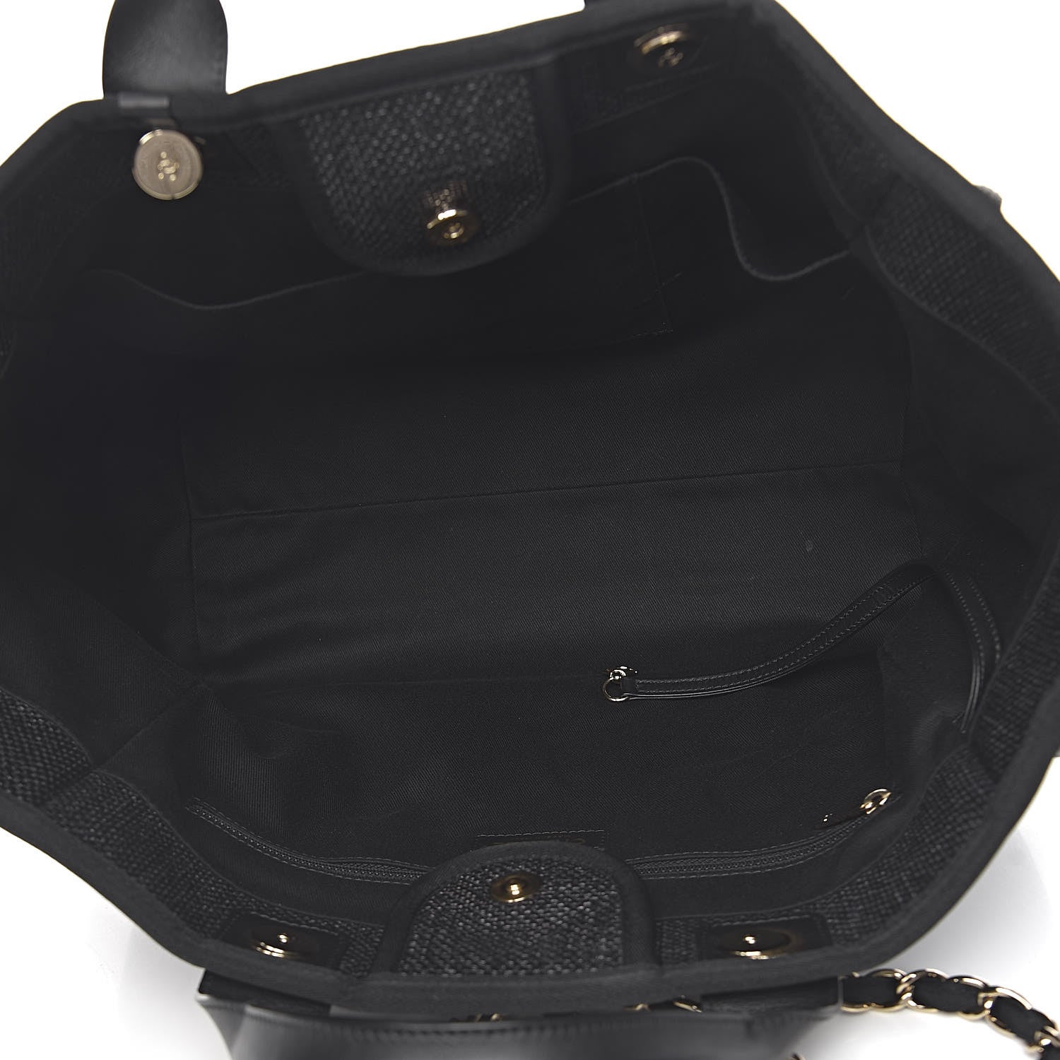 Chanel Woven Straw Raffia Large Deauville Tote Black 5 of 14