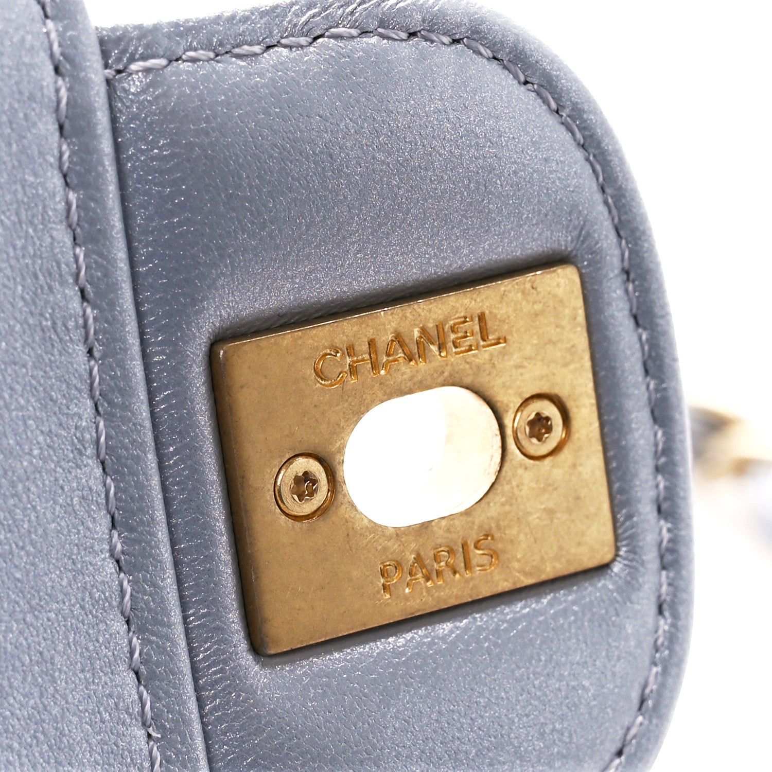Chanel Metallic Lambskin Quilted Mini Strass On Top Flap Silvery 7 of 12