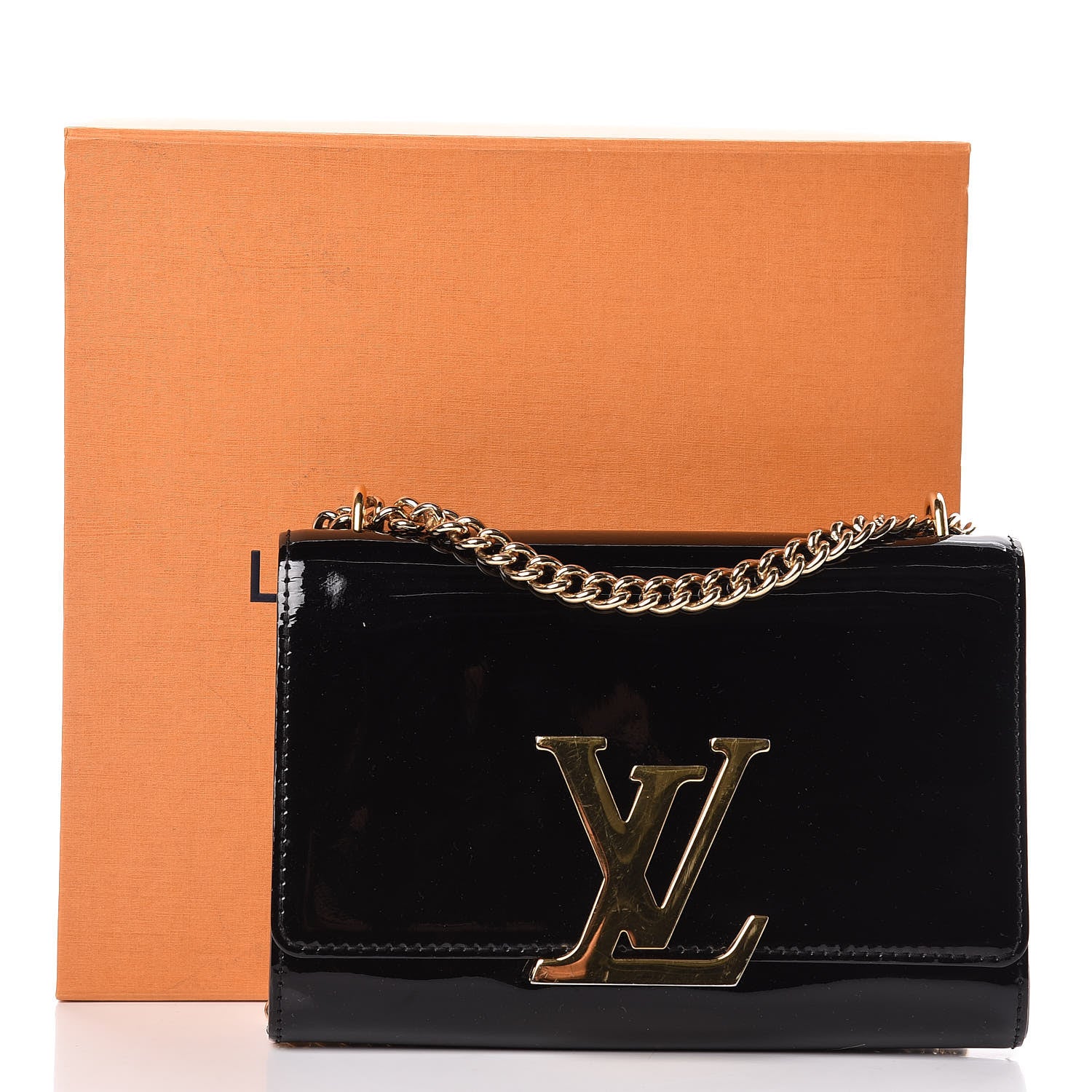 Louis Vuitton Patent Chain Louise MM Black 10 of 10