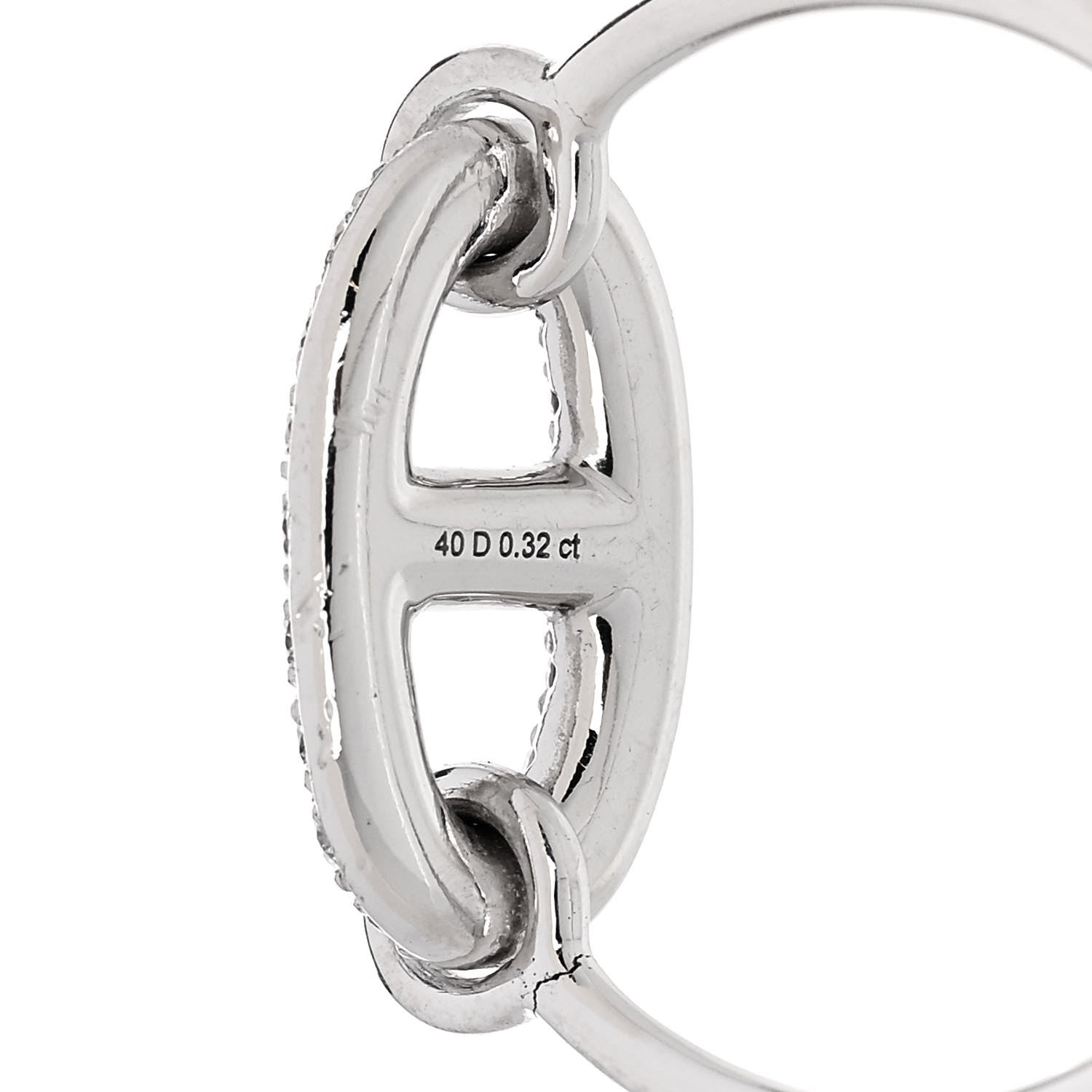 Hermes 18K White Gold Diamond New Farandole Ring 53 6.5 5 of 5