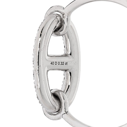 Hermes 18K White Gold Diamond New Farandole Ring 53 6.5 5 of 5