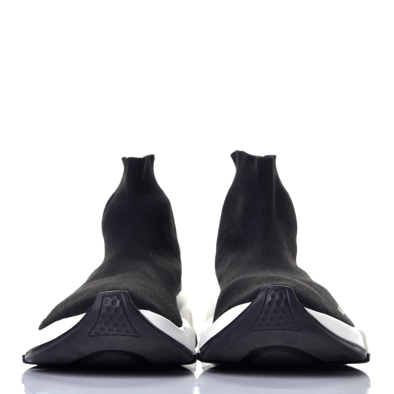 Balenciaga Neoprene Knit Womens Speed Sneakers 39 Black White 2 of 7