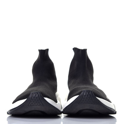 Balenciaga Neoprene Knit Womens Speed Sneakers 39 Black White 2 of 7