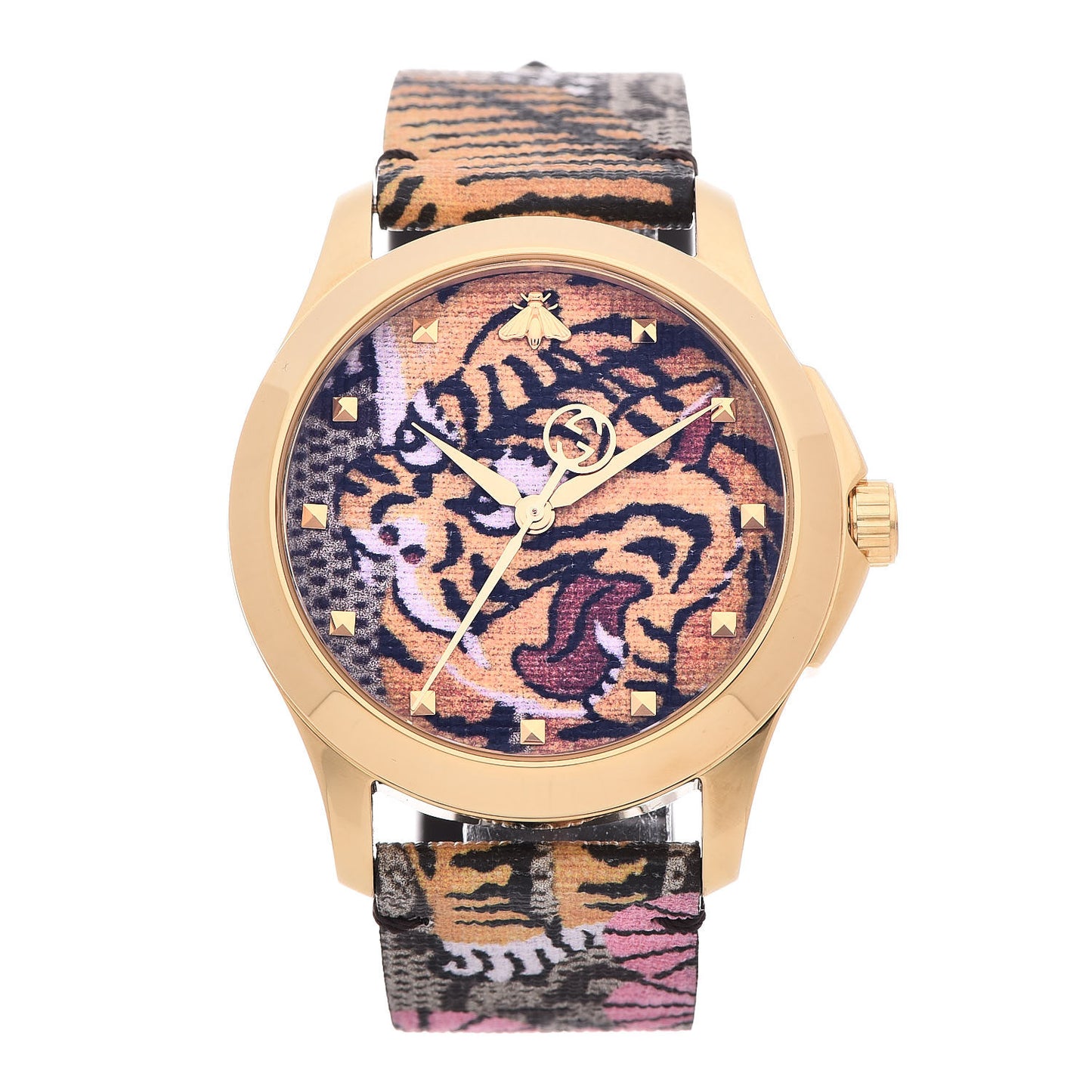 Stainless Steel Canvas 38mm Le Marche Des Merveilles Bengal Tiger Quartz Watch