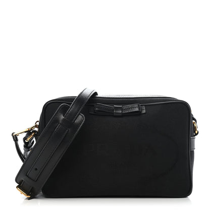 Prada Jacquard Logo Camera Bag Black 3 of 24