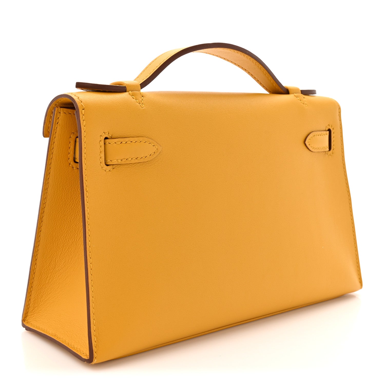 Hermes Swift Kelly Pochette Clutch Jaune Ambre 3 of 12
