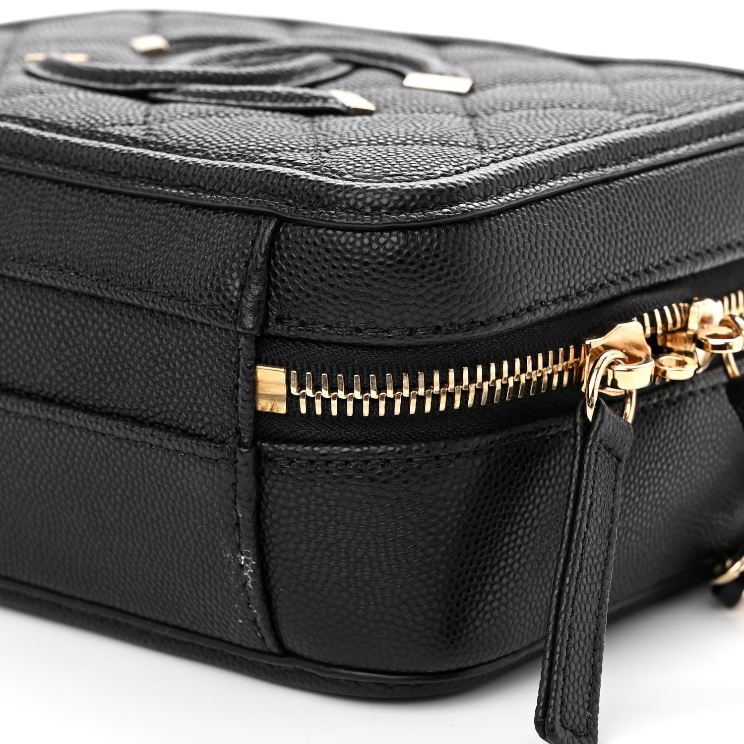 Chanel Caviar Quilted Small CC Filigree Vanity Case Black 11 of 11
