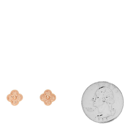 Van Cleef & Arpels VAN CLEEF & ARPELS 18K Rose Gold Sweet Alhambra Earrings 2 of 5