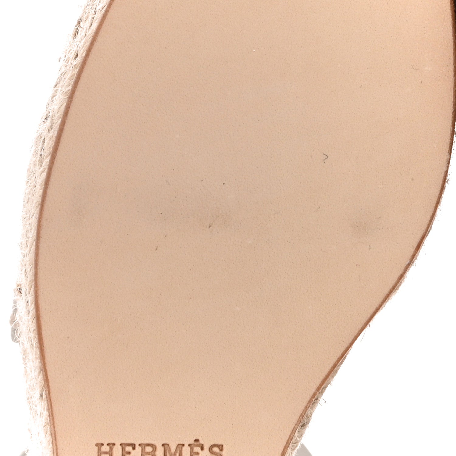 Hermes Calfskin Tipoli Espadrille Wedges 37 White 10 of 13