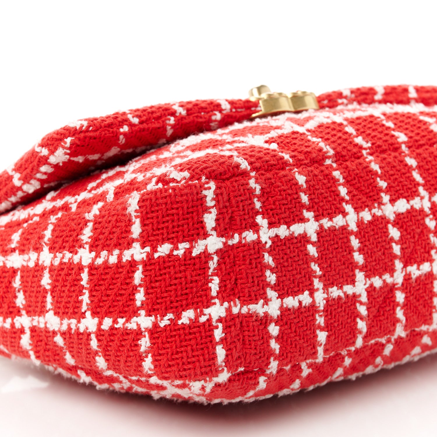 Chanel Tweed Quilted Medium Chanel 19 Flap Red White 9 of 11