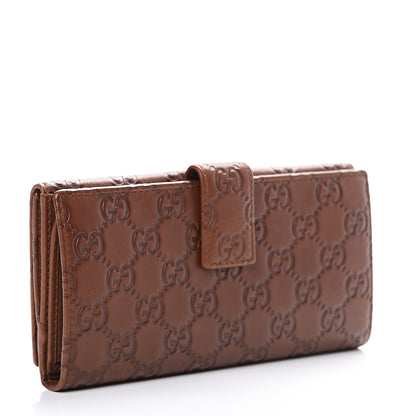 Gucci Guccissima New Britt Continental Snap Wallet Brown 2 of 11