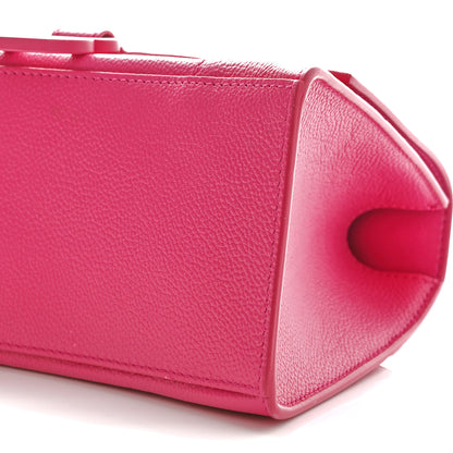 Balenciaga Grained Calfskin Tonal B Small Hourglass Top Handle Bag Acid Fuchsia 10 of 13