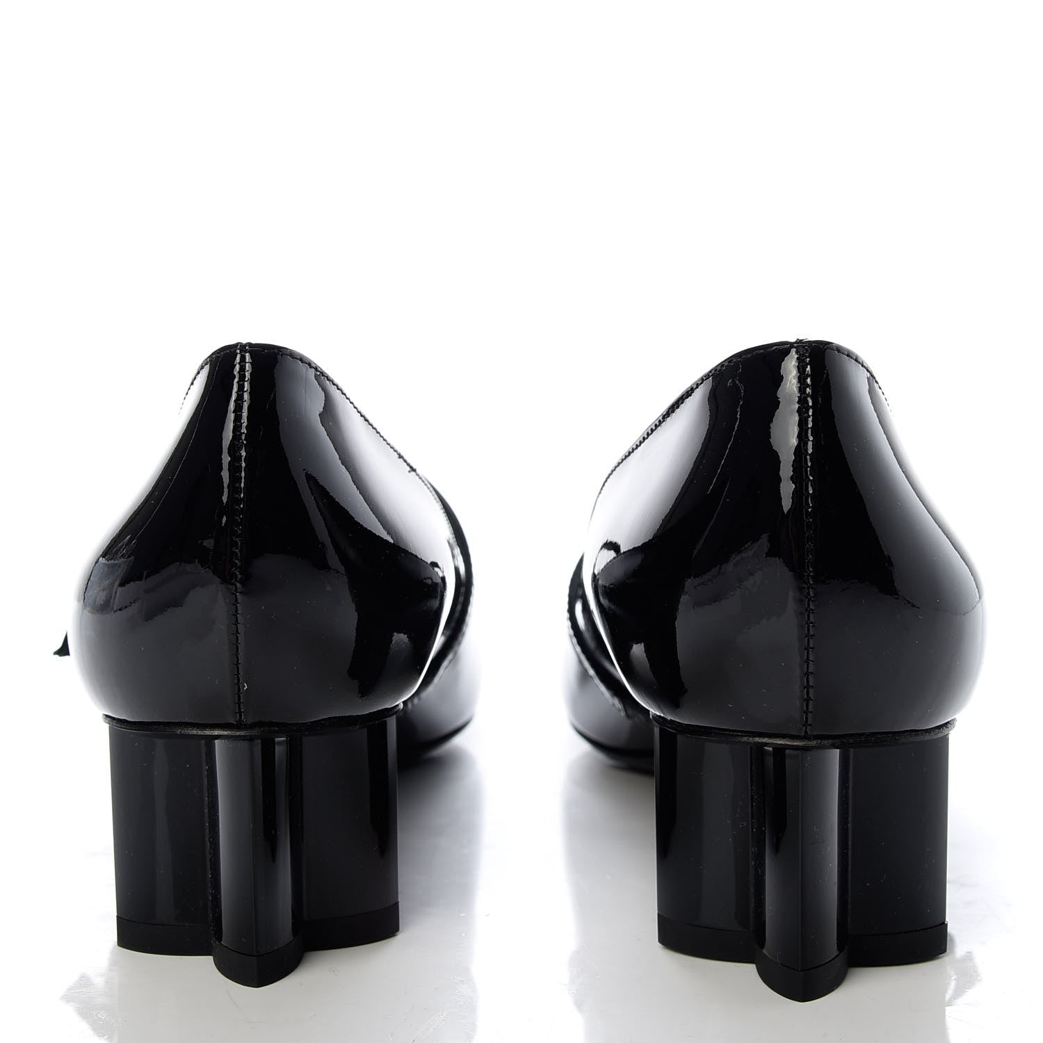 Louis Vuitton Patent Uniformes Silhouette Pumps 37.5 Black 6 of 10