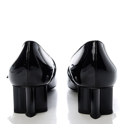 Louis Vuitton Patent Uniformes Silhouette Pumps 37.5 Black 6 of 10
