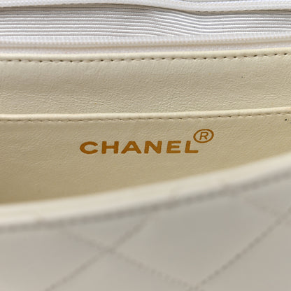 Chanel Lambskin Quilted Medium Single Flap White 6 of 16