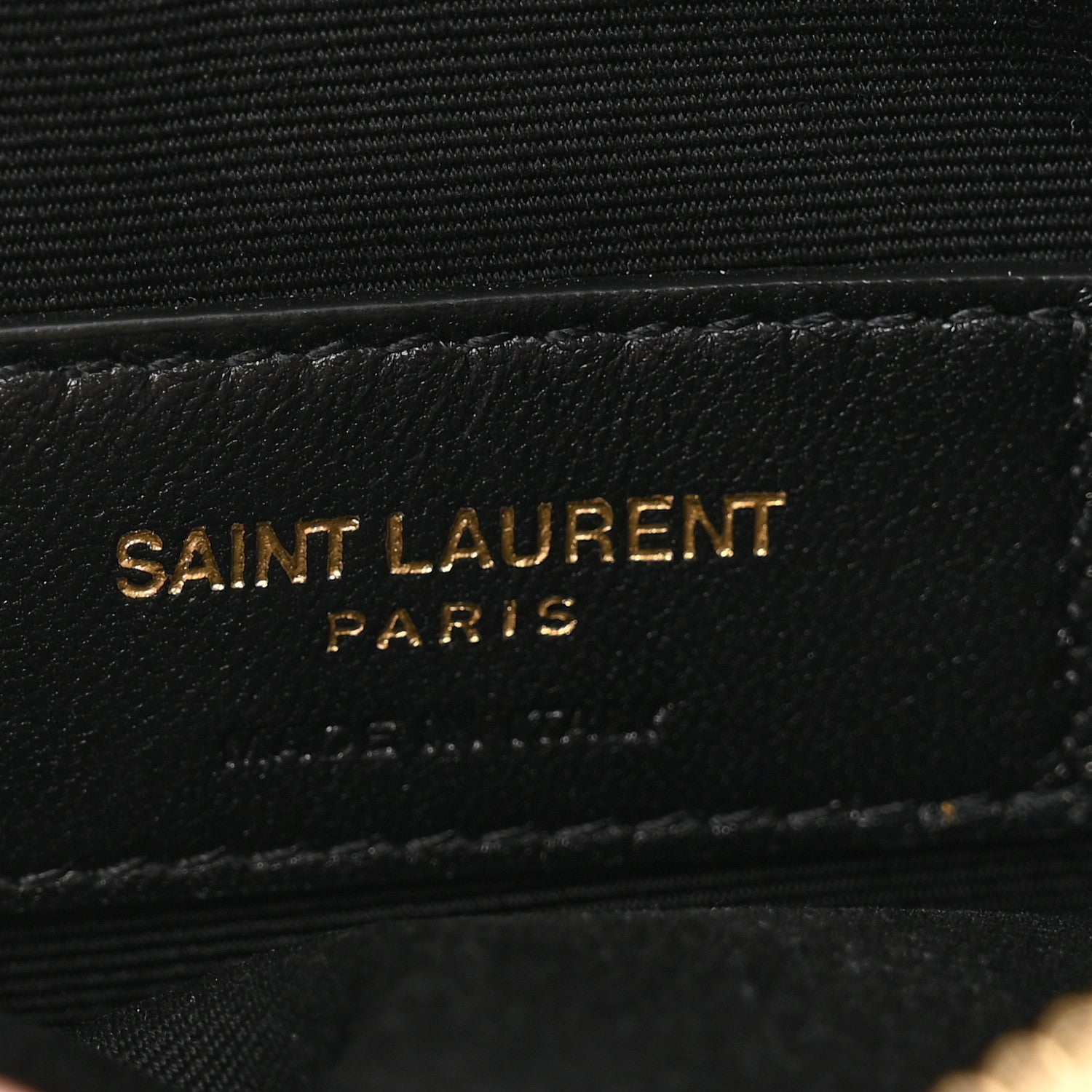 Saint Laurent Grain De Poudre Chevron Monogram Bill Pouch Crema Soft 6 of 9