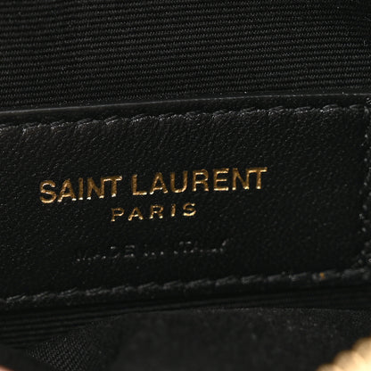 Saint Laurent Grain De Poudre Chevron Monogram Bill Pouch Crema Soft 6 of 9