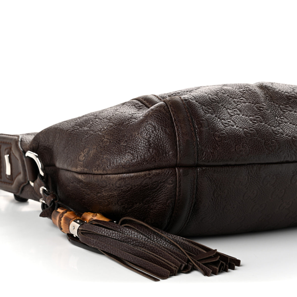 Gucci Guccissima Medium Techno Horsebit Hobo Brown 9 of 10