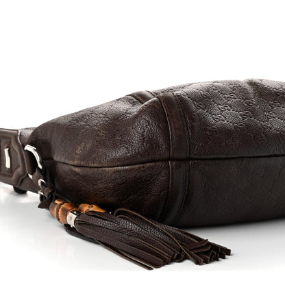 Gucci Guccissima Medium Techno Horsebit Hobo Brown 9 of 10