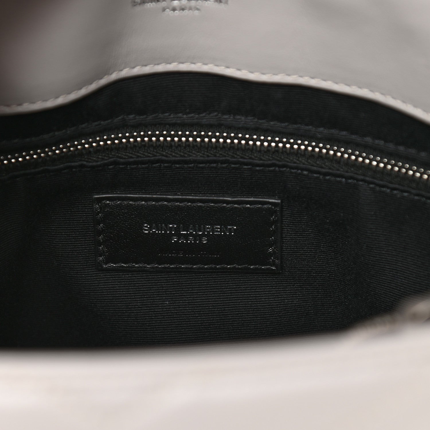 Saint Laurent Calfskin Y Quilted Monogram Medium Loulou Chain Satchel Granite 5 of 9
