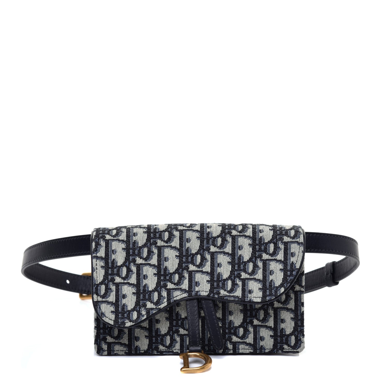 Christian Dior Oblique Saddle Belt Bag Blue 1 of 10