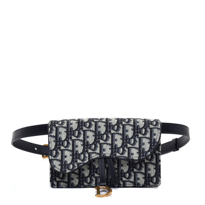 Christian Dior Oblique Saddle Belt Bag Blue 1 of 10