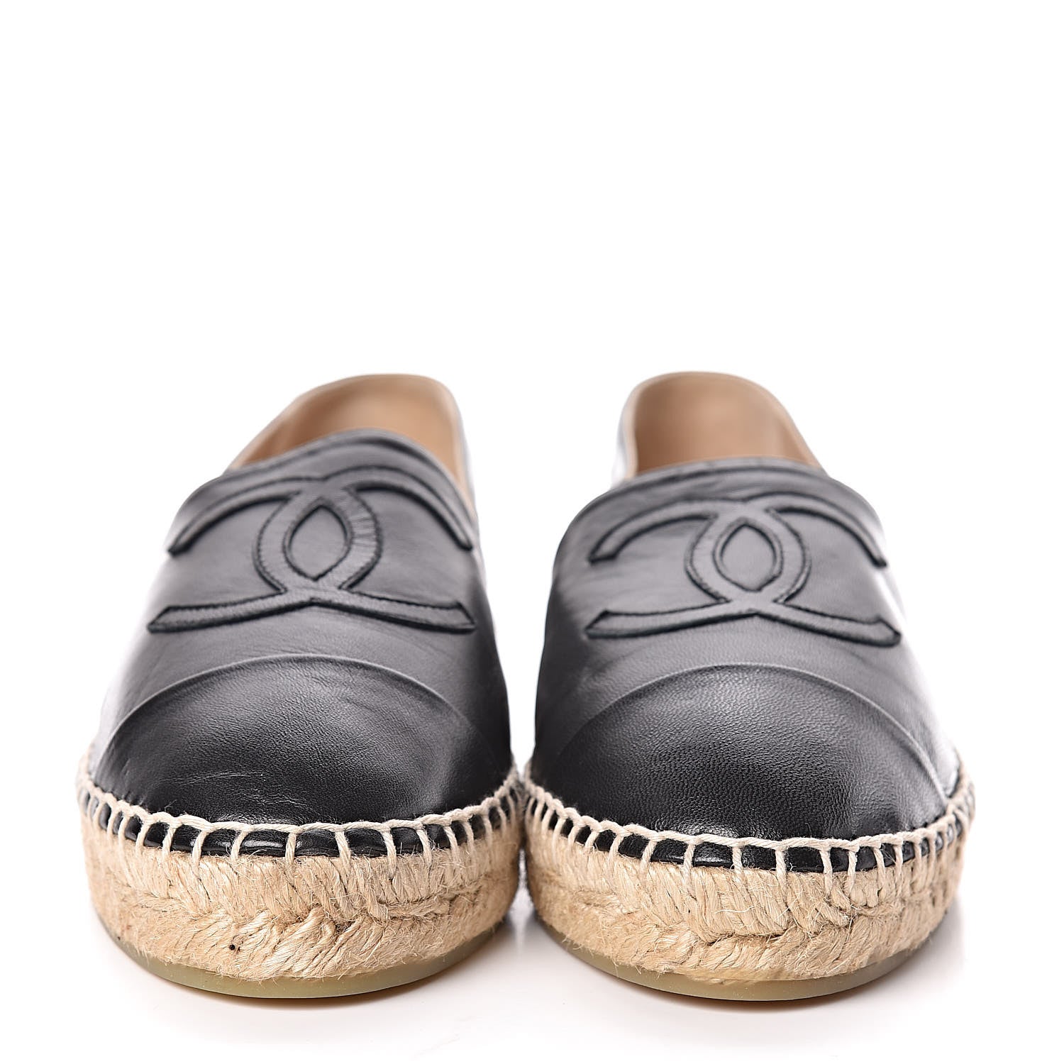 Chanel Lambskin CC Espadrilles 37 Black 2 of 11