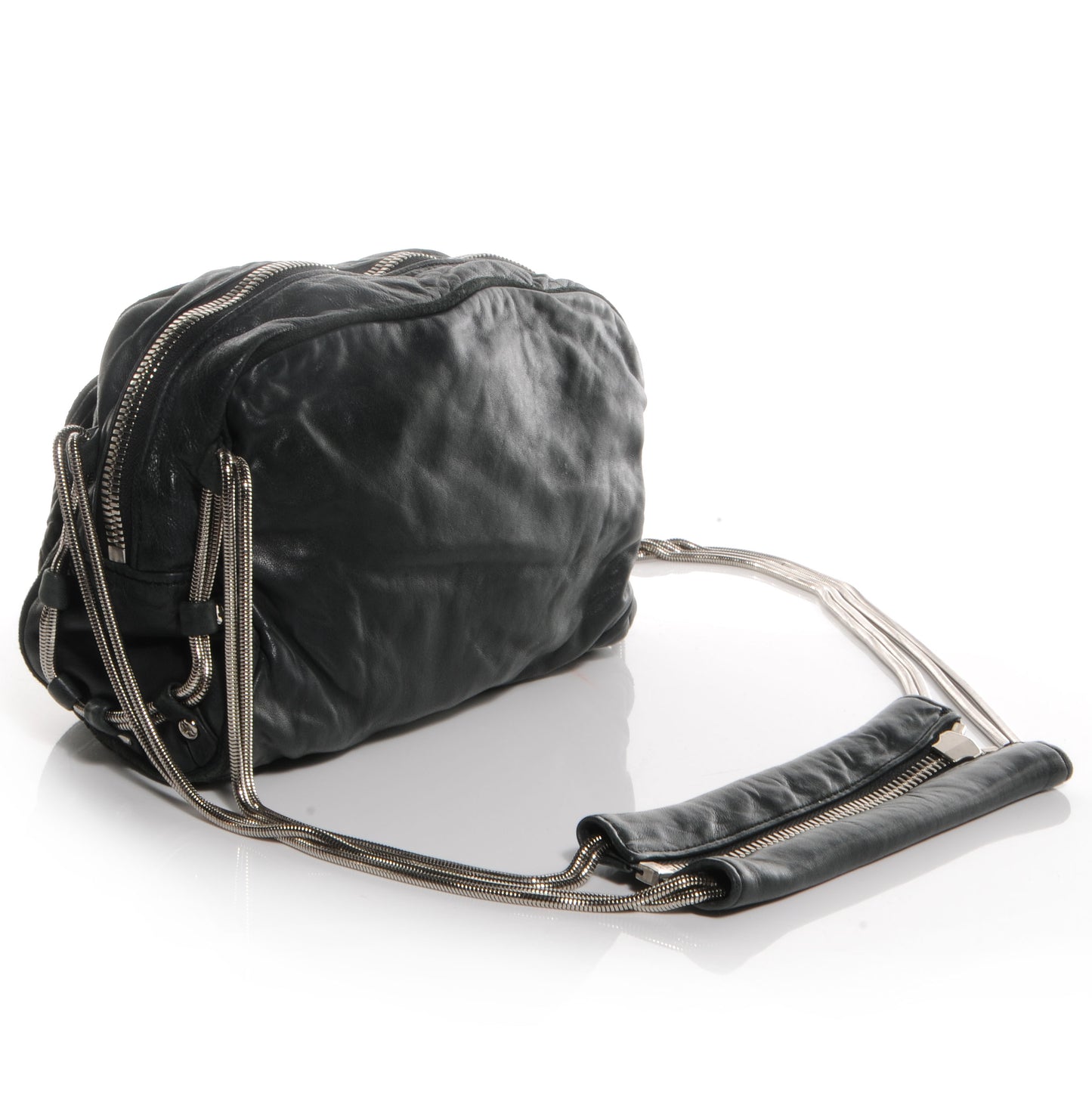 Washed Lambskin Brenda Chain Black