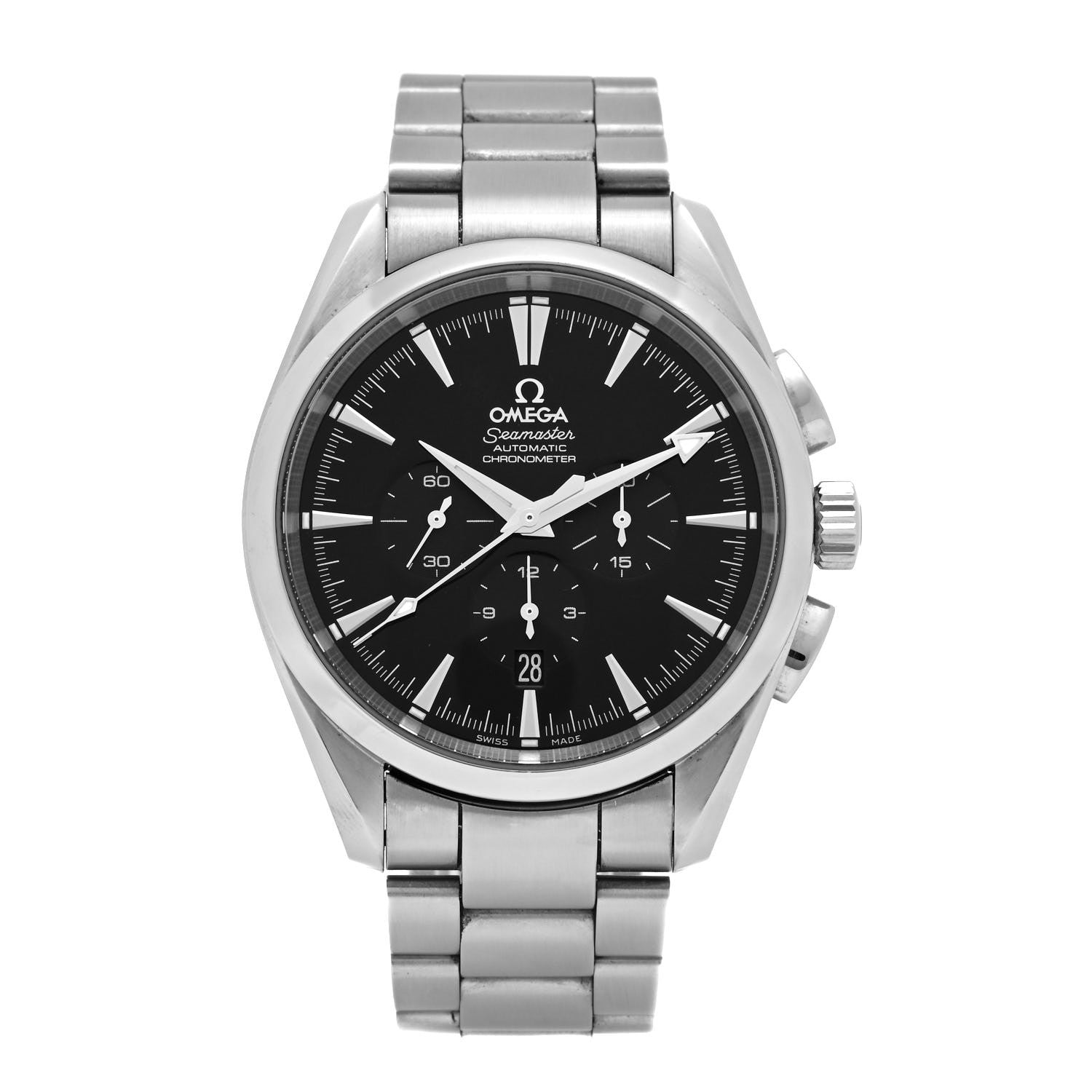 OMEGA Stainless Steel 42mm Seamaster Aqua Terra Chronograph Automatic Watch Black 2512.50.00 by FASHIONPHILE