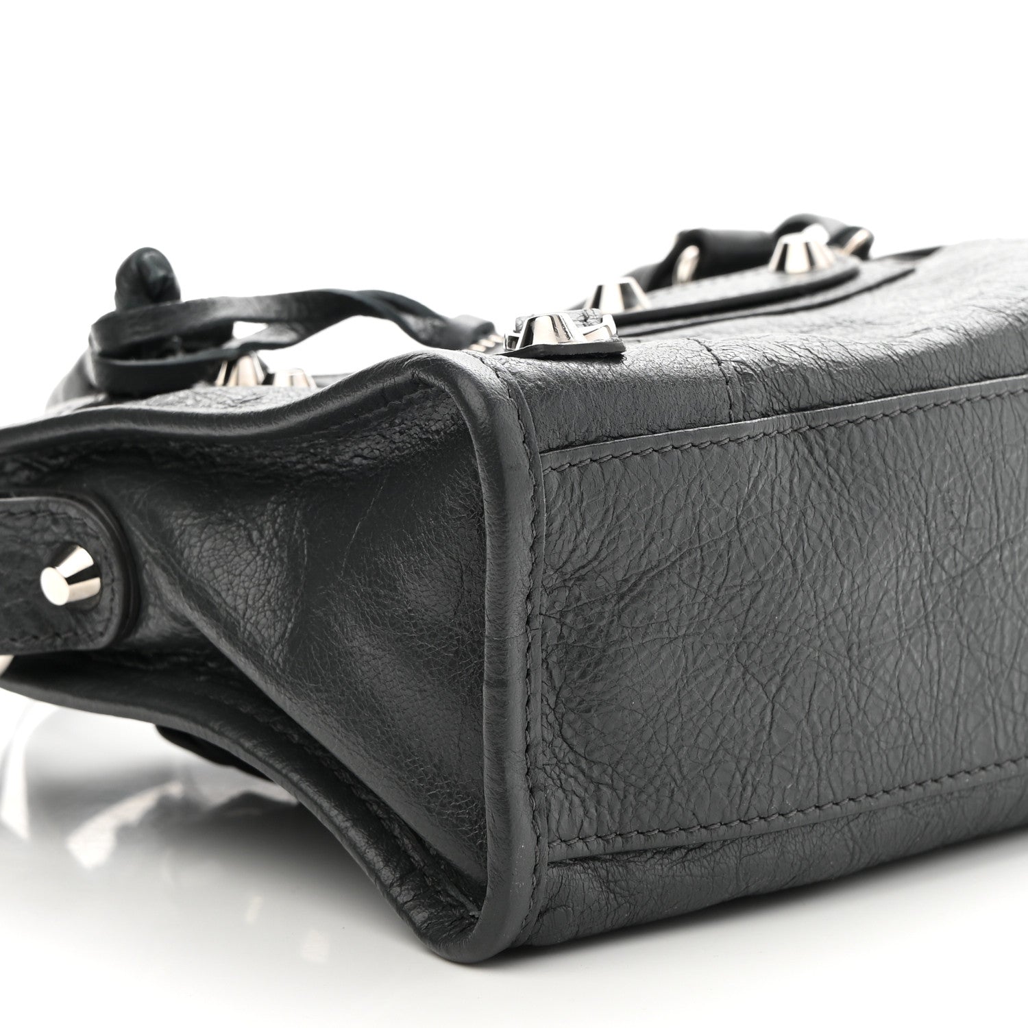 Balenciaga Agneau Classic Silver Hardware Mini City Gris Fossile 8 of 9