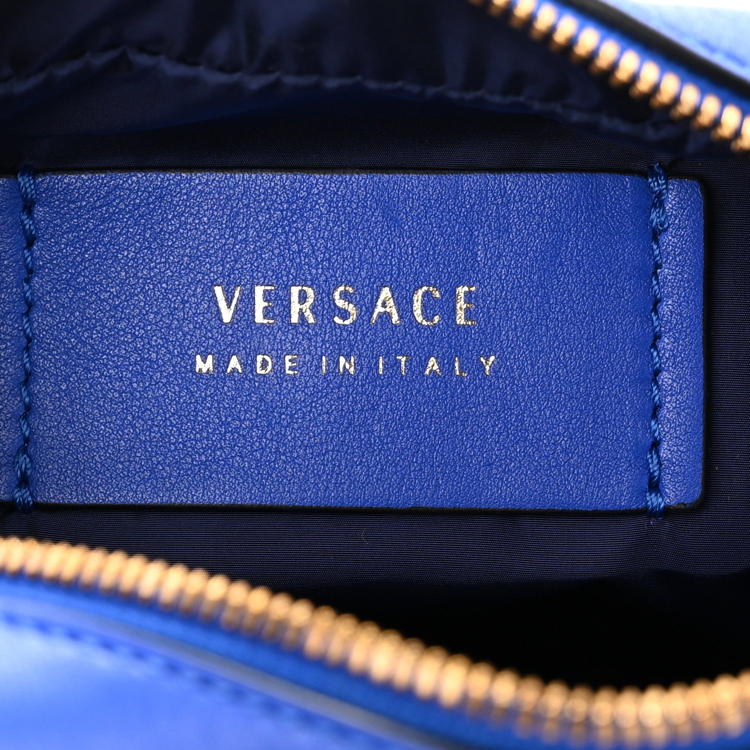 Versace Calfskin Mini La Medusa Messenger Bag Blue 6 of 9