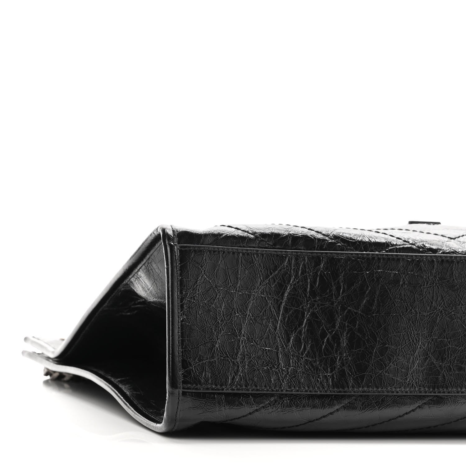 Saint Laurent Crinkled Calfskin Matelasse Monogram Niki Shoulder Bag Black 7 of 9