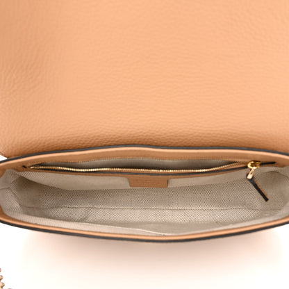 Gucci Pebbled Calfskin Medium Soho Flap Crossbody Camelia 5 of 10