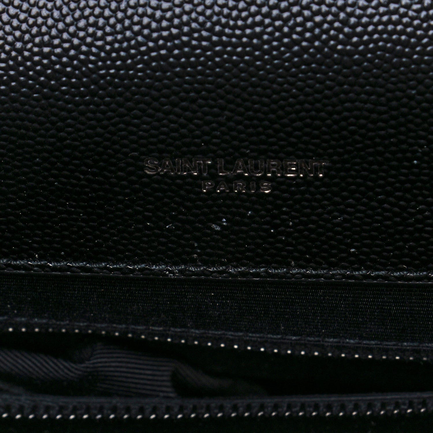 Saint Laurent Calfskin Mixed Matelasse Triquilt Large Monogram Satchel Black 12 of 12