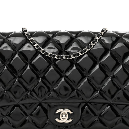 Chanel Patent Quilted Clutch with Chain Flap Black 5 of 10