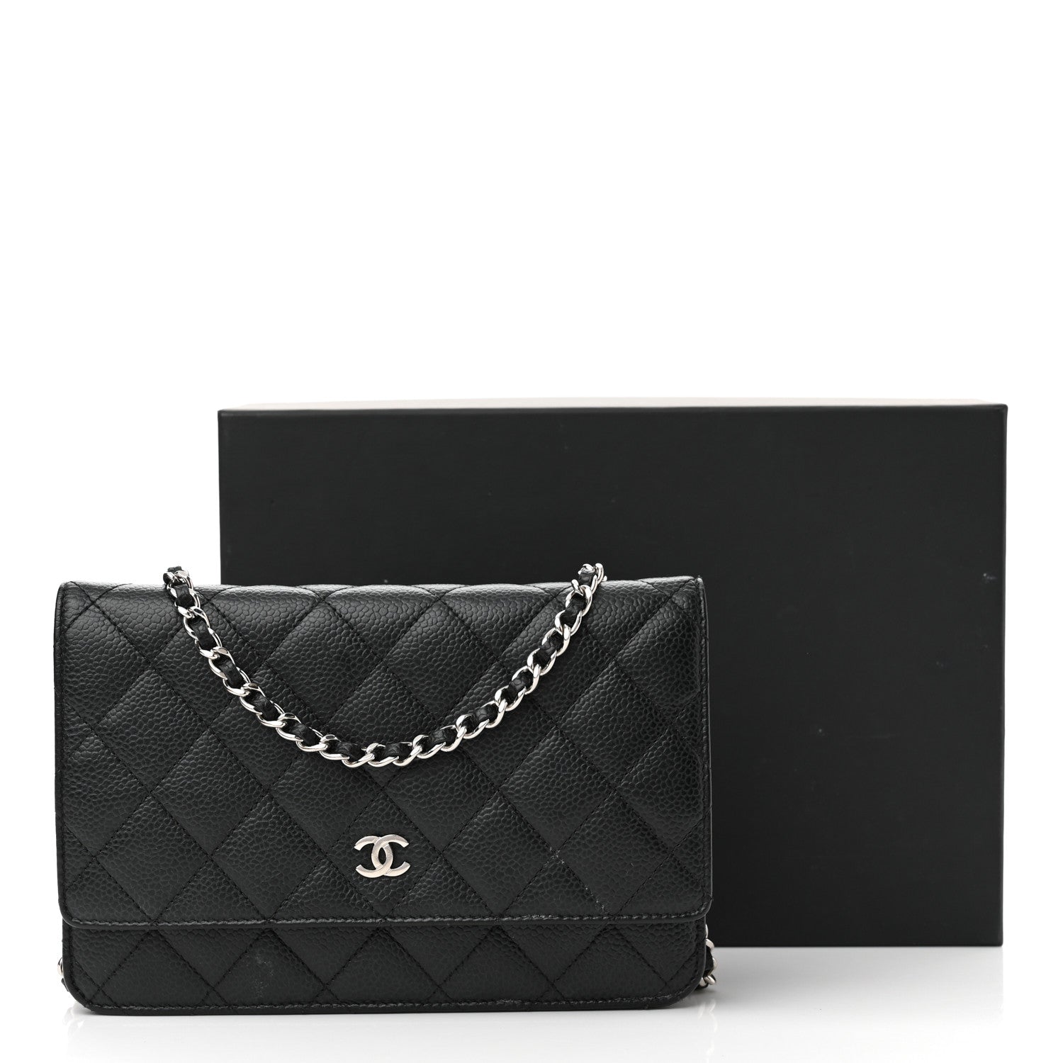 Chanel Caviar Quilted Wallet On Chain WOC Black 13 of 13