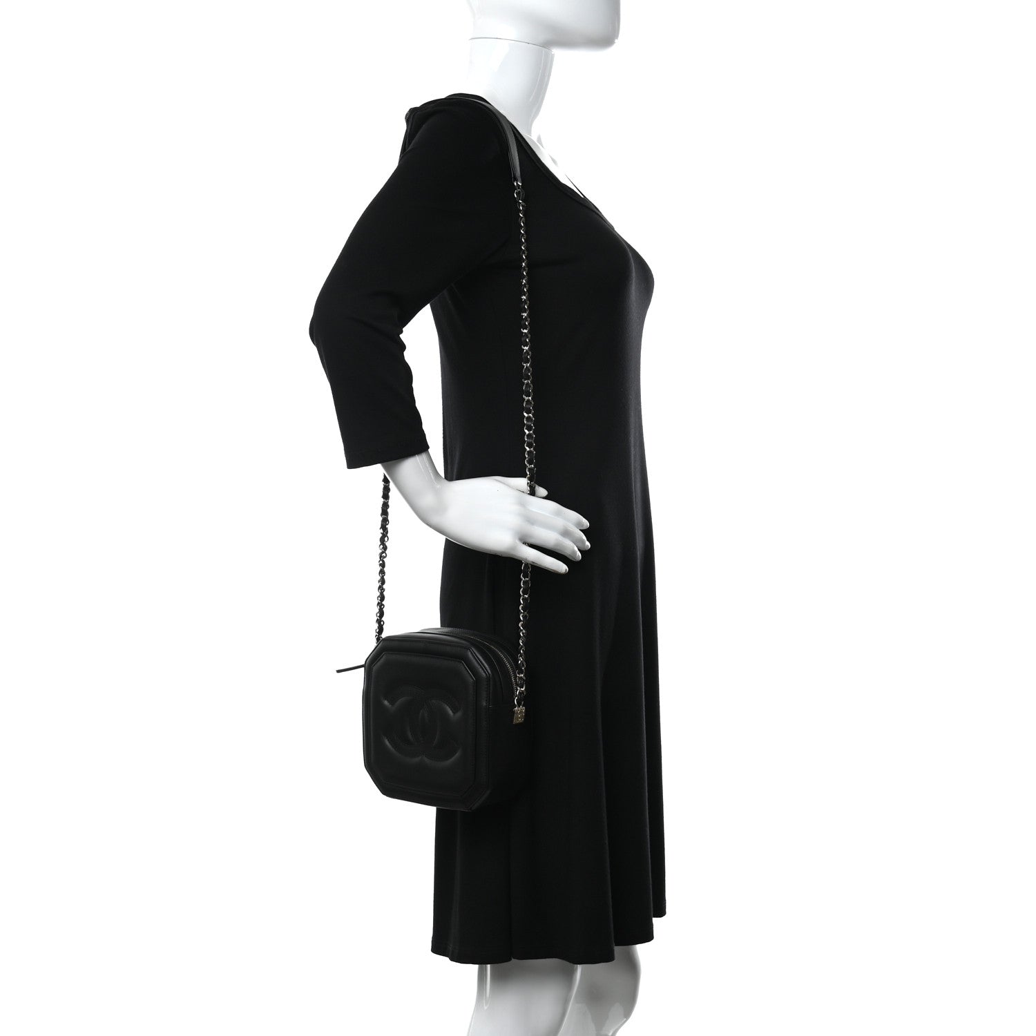 Chanel Calfskin CC Clock Camera Case Black 2 of 11