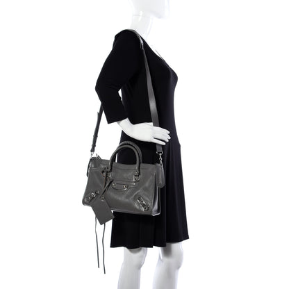 Balenciaga Chevre Silver Metallic Edge Hardware S City Gris Acier 2 of 15