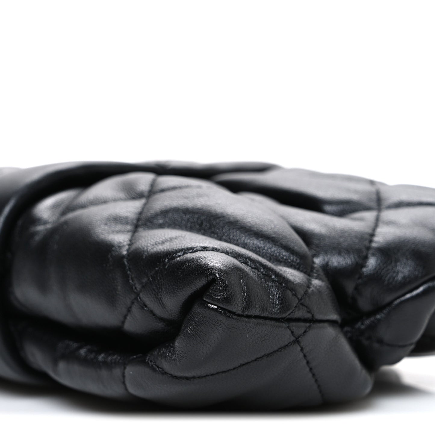 Lambskin Quilted Mini Bow Bag Black