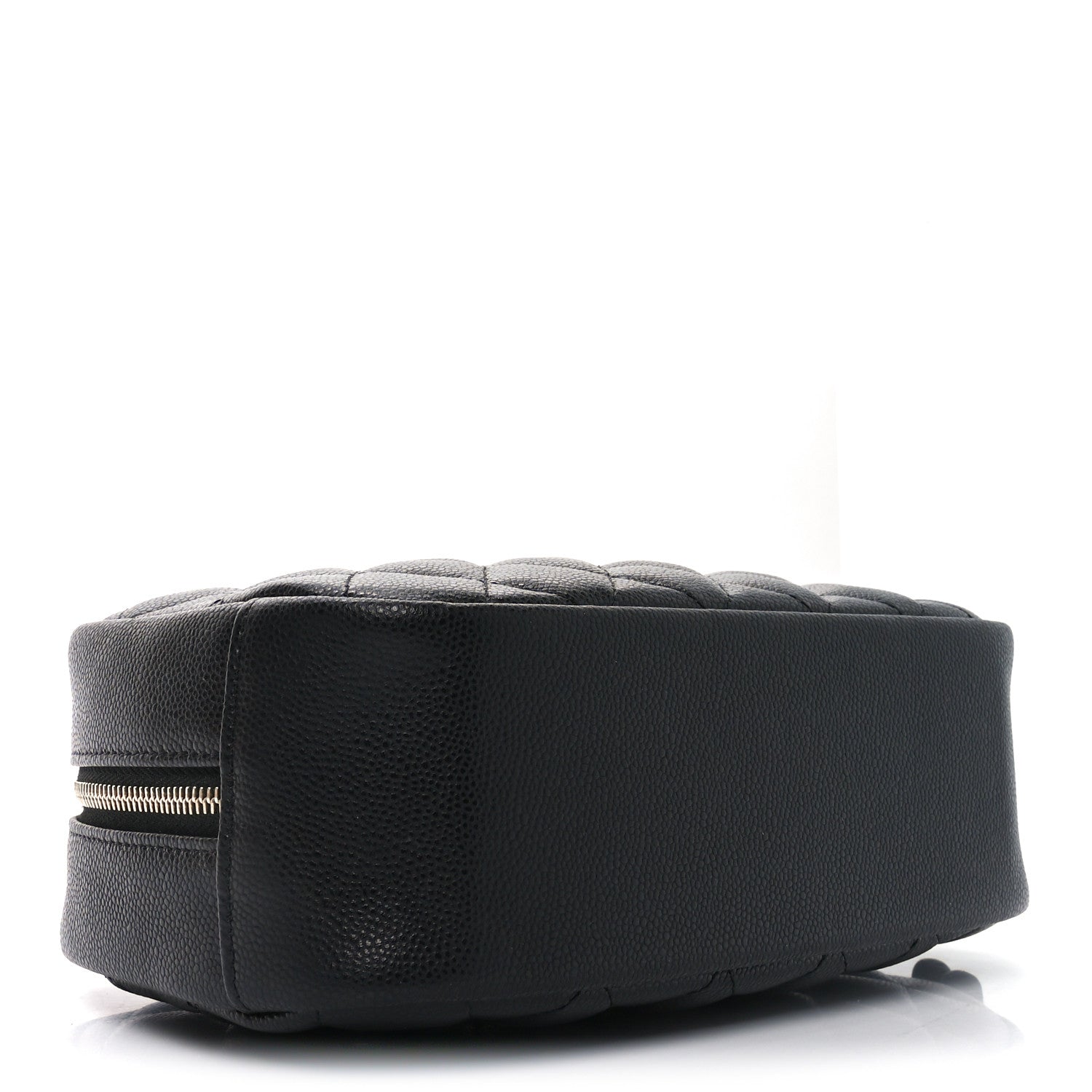Chanel Caviar Quilted Medium Curvy Pouch Cosmetic Case Black 4 of 10