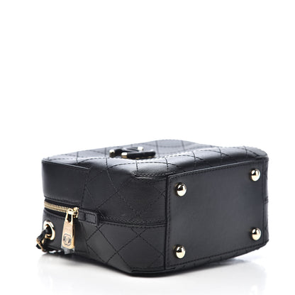 Chanel Calfskin Stitched Enamel CC Camera Case Bag Black 4 of 10
