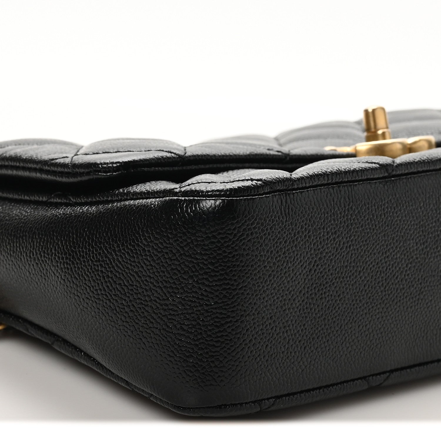 Chanel Shiny Caviar Quilted Large Chain Melody Flap Black 17 of 19