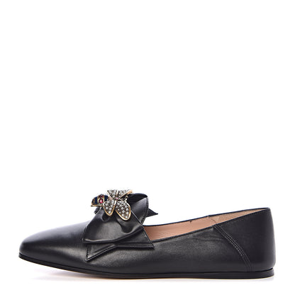 Gucci Calfskin Bow Ballet Flats 36 Black 1 of 9