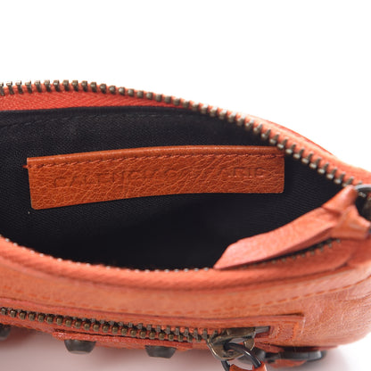 Balenciaga Agneau Classic Hardware Porte-Monnaie Coin Purse Orange 6 of 10